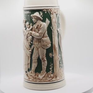 Vintage German Beer Stein – “Der Stammhalter” – Rare Hunting Theme